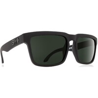 Spy Optic Helm Sunglasses Soft Matte Black w/Happy Gray Green Lens