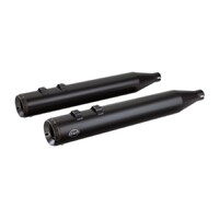 S&S Cycle Grand National 4" Slip-On Mufflers Black w/Black End Caps for Harley-Davidson M8 Touring 17-20 Models
