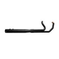 S&S Cycle Sidewinder 2-1 Exhaust System Black with Black Highlighted Machined End Cap for Harley-Davidson FL 95-05 & 07-09 Models