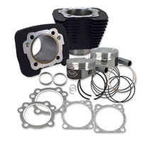S&S Cycle SS-910-0443 1250cc Conversion Kit Wrinkle Black w/Flat Top Pistons for Sportster 86-Up