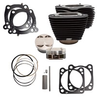 S&S Cycle M8 107 to 124 Big Bore Kit (107 to 124) Black w/no Highlighting (4.250 Bore x 4.375 Stroke)