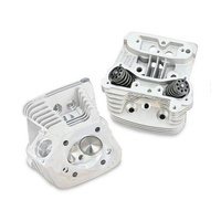 S&S Cycle SS106-6059 76cc Cylinder Head Kit Silver for Big Twin 86-99