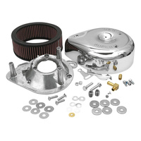 S&S Cycle SS17-0399 Teardrop Air Cleaner Kit Chrome for Big Twin 84-91/Sportster 86-90 Models w/S&S Super E/G Carburettor