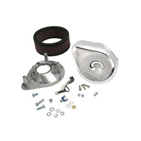 S&S Cycle SS17-0440 Notched Teardrop Air Cleaner Kit Chrome for Big Twin 66-84 w/S&S Super E/G Carburettor