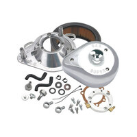 S&S Cycle SS17-0450 Teardrop Air Cleaner Kit Chrome for Big Twin 89-17 w/CV Carb or Cable Operated Delphi EFI