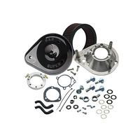 S&S Cycle SS170-0181A Teardrop Air Cleaner Kit Black for Big Twin 89-17 w/CV Carb or Cable Operated Delphi EFI