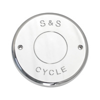 S&S Cycle SS170-0239 Nostalgic Script Air Filter Cover Chrome for Indian