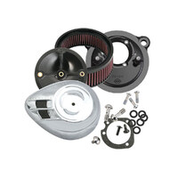 S&S Cycle SS170-0390A Stealth Air Cleaner Kit w/Air Stream Cover Chrome for Milwaukee-Eight Touring 17-Up/Softail 18-Up