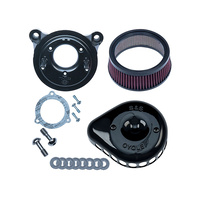 S&S Cycle SS170-0438 Mini Teardrop Air Cleaner Kit Black for Twin Cam 08-17 w/Throttle-by-Wire