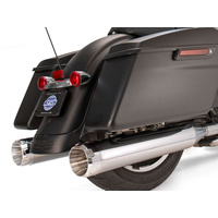 S&S Cycle SS550-0620 4-1/2" Mk45 Slip-On Mufflers Chrome w/Chrome Thruster End Caps for Touring 95-16
