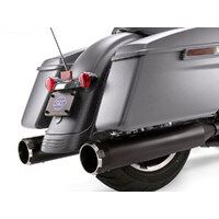 S&S Cycle SS550-0666 4-1/2" Mk45 Slip-On Mufflers Black w/Black Thruster End Caps for Touring 17-Up