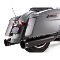 S&S Cycle SS550-0670 Mk45 4.5" Slip-On Mufflers Black w/Black Tracer End Caps for Touring 17-Up