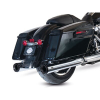S&S Cycle SS550-0693 4" Grand National Slip-On Mufflers Chrome w/Black End Caps for Touring 17-Up