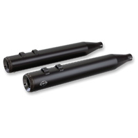 S&S Cycle SS550-0694 4" Grand National Slip-On Mufflers Black w/Black End Caps for Touring 17-Up