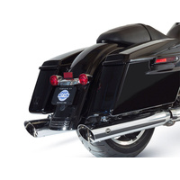 S&S Cycle SS550-0695 4" Grand National Slash Cut Slip-On Mufflers Chrome for Touring 17-Up