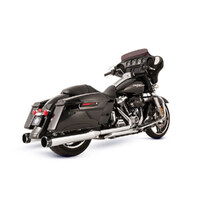 S&S Cycle SS550-0699B El Dorado 2-2 Dual Exhaust Chrome w/Black Thruster End Caps for Touring 17-Up