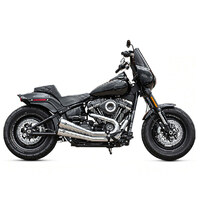 S&S Cycle SS550-0761 Grand National 2-2 Exhaust Chrome w/Black End Caps for Street Bob/Low Rider/Slim/Fat Bob/Deluxe 18-Up