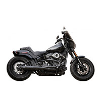 S&S Cycle SS550-0788 SuperStreet 2-1 Exhaust Black w/Black End Cap for Softail 18-Up Non-240 Rear Tyre Models