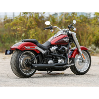 S&S Cycle SS550-0857 2-into-1 SuperStreet Exhaust Black w/Black End Cap for Breakout/Fat Boy 18-Up/FXDR 19-Up