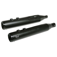 S&S Cycle SS550-0990 4.5" GNX Slip-On Mufflers Black w/Black End Caps for Touring 17-Up