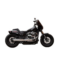 S&S Cycle SS550-0996B SuperStreet 2-1 Exhaust Stainless Steel w/Black End Cap for Softail 18-Up Non-240 Rear Tyre Models