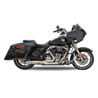 S&S Cycle SS550-1000 Diamondback 2-1 Exhaust Stainless w/Black End Cap for Touring 17-Up