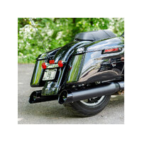 S&S Cycle SS550-1010 Mk45 4.5" Slip-On Mufflers Black w/Black Cutlass End Caps for Touring 17-Up