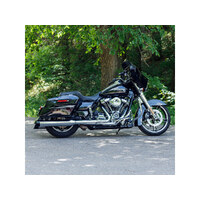 S&S Cycle SS550-1011 Mk45 4.5" Slip-On Mufflers Chrome w/Black Cutlass End Caps for Touring 17-Up