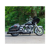 S&S Cycle SS550-1016 Mk45 4.5" Slip-On Mufflers Black w/Black Cutlass End Caps for Touring 95-16