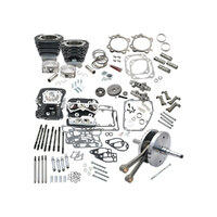 S&S Cycle SS900-0568 124ci Hot Set Up Kit w/91cc S&S Cylinder Heads Black for Dyna 06-17/Touring 07-16 Models