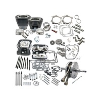 S&S Cycle SS900-0569 124ci Hot Set Up Kit w/91cc S&S Cylinder Heads Black for Twin Cam Softail 07-17