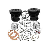 S&S Cycle SS91-9023 80ci Cylinder Kit w/3.5" Bore Black for Big Twin 78-84