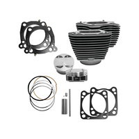 S&S Cycle SS910-0625 124ci Big Bore Kit w/Highlighted Fins Black for Milwaukee-Eight 17-Up w/107ci Engine