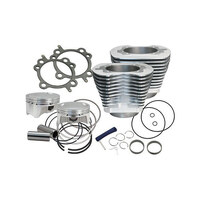 S&S Cycle SS910-0650 4" Sidewinder Big Bore Kit Silver for Big Twin'07-17 Models