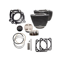 S&S Cycle SS910-0762 131ci Stroker Big Bore Kit w/Highlighted Fins Black for Milwaukee-Eight 17-Up w/S&S 4-5/8" Stroker Flywheel