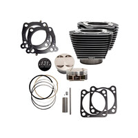S&S Cycle SS910-0764 131ci Stroker Big Bore Kit w/Highlighted Fins Black Granite for Milwaukee-Eight 17-Up w/S&S 4-5/8" Stroker Flywheel