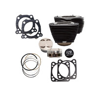 S&S Cycle SS910-0844 129ci Big Bore Kit w/Non-Highlighted Fins Black for Milwaukee-Eight 17-Up w/107ci Engine