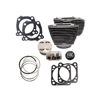 S&S Cycle SS910-0847 132ci Big Bore Kit w/Highlighted Fins Black Granite for CVO Milwaukee-Eight 17-Up w/117ci Engine