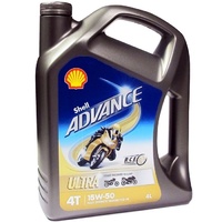Shell Advance Ultra 4 15W-50 100% Synthetic Oil 4L