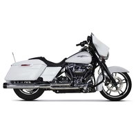 Two Brothers Comp-S 2-1 Full Exhaust System Chrome w/Black Aluminium End Cap for Touring 17-21
