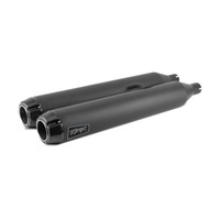 Two Brothers Ghost 2-1 Full Exhaust System Black w/Black Aluminium End Caps for Touring 17-21