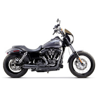 Two Brothers Racing TBR-005-3750199-BLK Comp-S 2-1 Exhaust System Black w/Carbon Fiber End Cap for Dyna 06-17