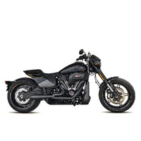 Two Brothers Racing TBR-005-4990199-BLK Megaphone Gen II 2-1 Exhaust System Black for Softail Breakout/Fat Boy 18-Up/FXDR 19-Up