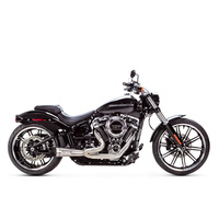 Two Brothers Racing TBR-005-5120199 Shorty Turnout 2-1 Exhaust System Stainless Steel w/Black End Cap for Softail 18-Up