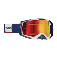 Thor 2023 Activate Goggles Navy/White w/Mirror Irridium Lens