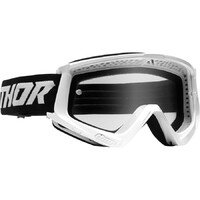 Thor 2022 Combat Racer Youth Goggles White/Black