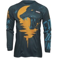 Thor 2022 Pulse Counting Sheep Teal/Tangerine Youth Jersey [Size:XS]