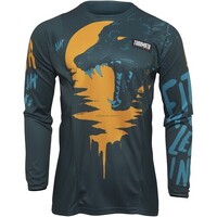 Thor 2022 Pulse Counting Sheep Teal/Tangerine Youth Jersey [Size:XL]