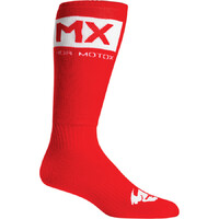 Thor 2023 MX Solid Red/White Youth Socks