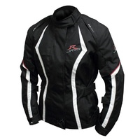 Rjays Opal III Black/White/Red Womens Textile Jacket